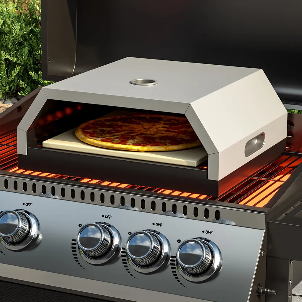 35cm W Black/White BBQ Pizza Oven Black Outdoor Heating