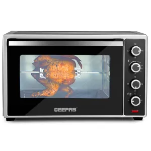 60L Electric Mini Oven Cooker & Grill With Rotisserie