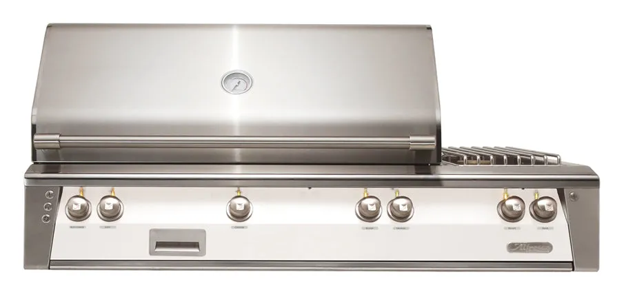 Alfresco ALXE 56-Inch Built-In Deluxe Gas BBQ Grill With Side Burner & Rotisserie