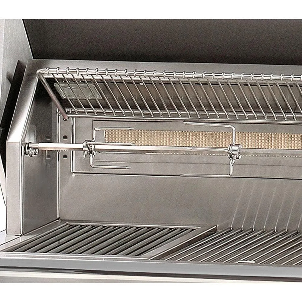 Alfresco ALXE 56-Inch Built-In Deluxe Gas BBQ Grill With Side Burner & Rotisserie