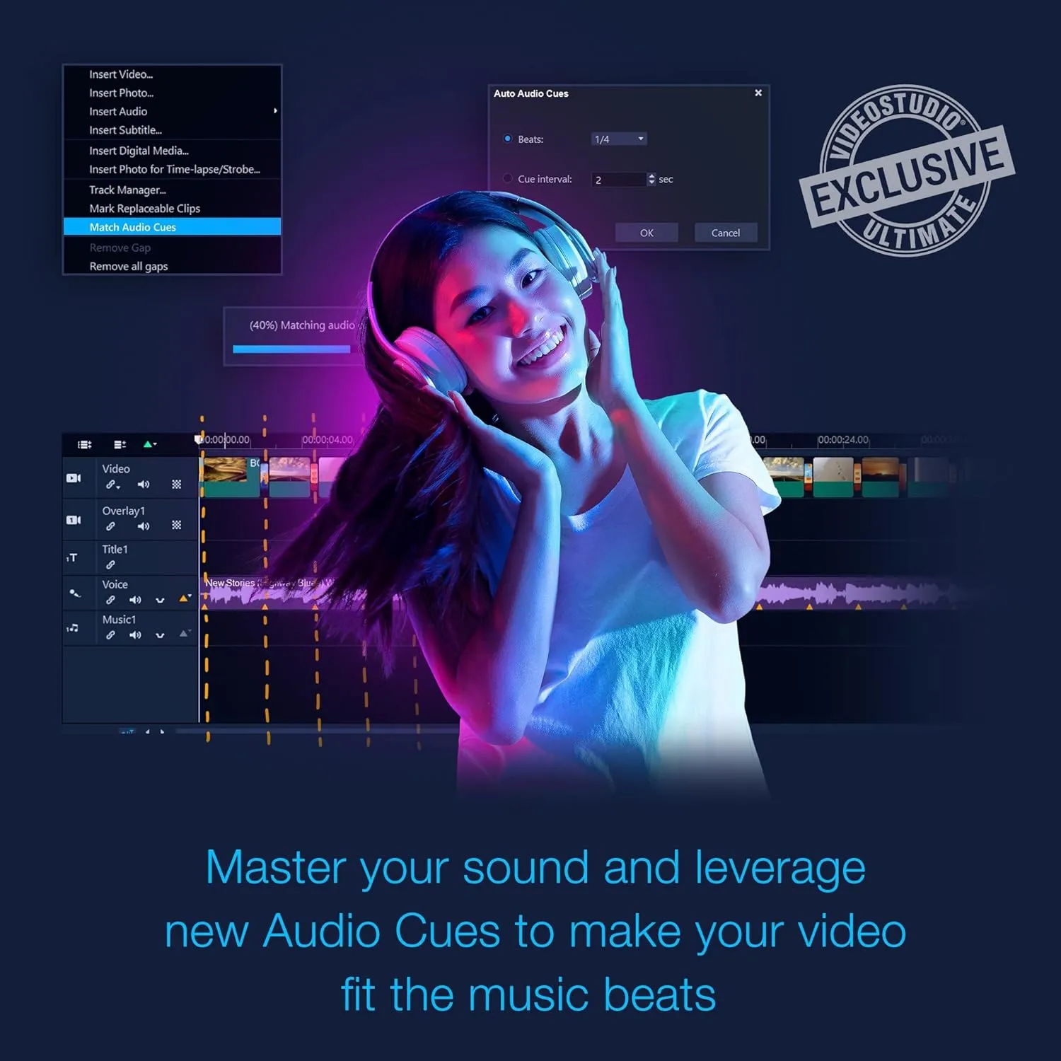 Corel VideoStudio Ultimate 2023 | Video Editing Software with Premium Effects Collection | Slideshow Maker, Screen Recorder, DVD Burner [PC Download]