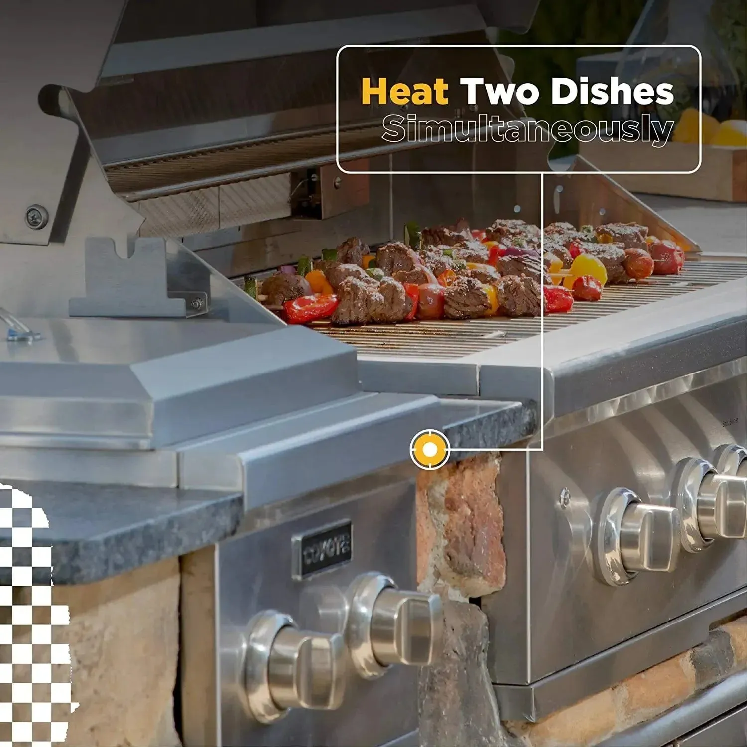 Coyote Built-In Double Side Burner - C1DB LP/NG