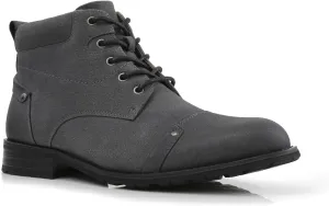 Ferro Aldo Blaine MFA806035 Mens Casual Brogue Mid-Top Lace-Up and Zipper Boots