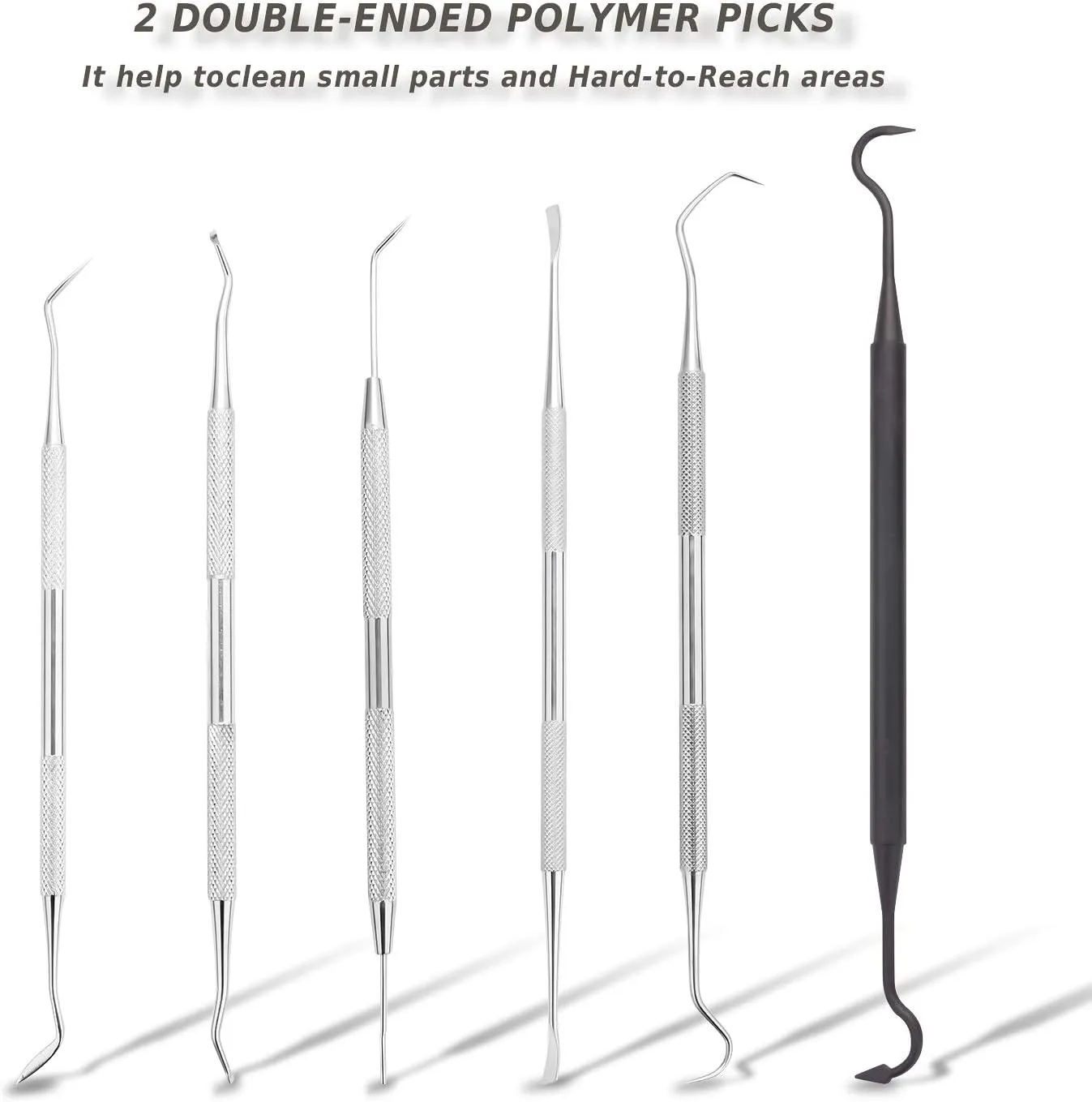 Gun Cleaning Brushes Picks Kit Set Brass Copper Steel Nylon Stainless Steel Ploymer Pick Set Bristle Brushes