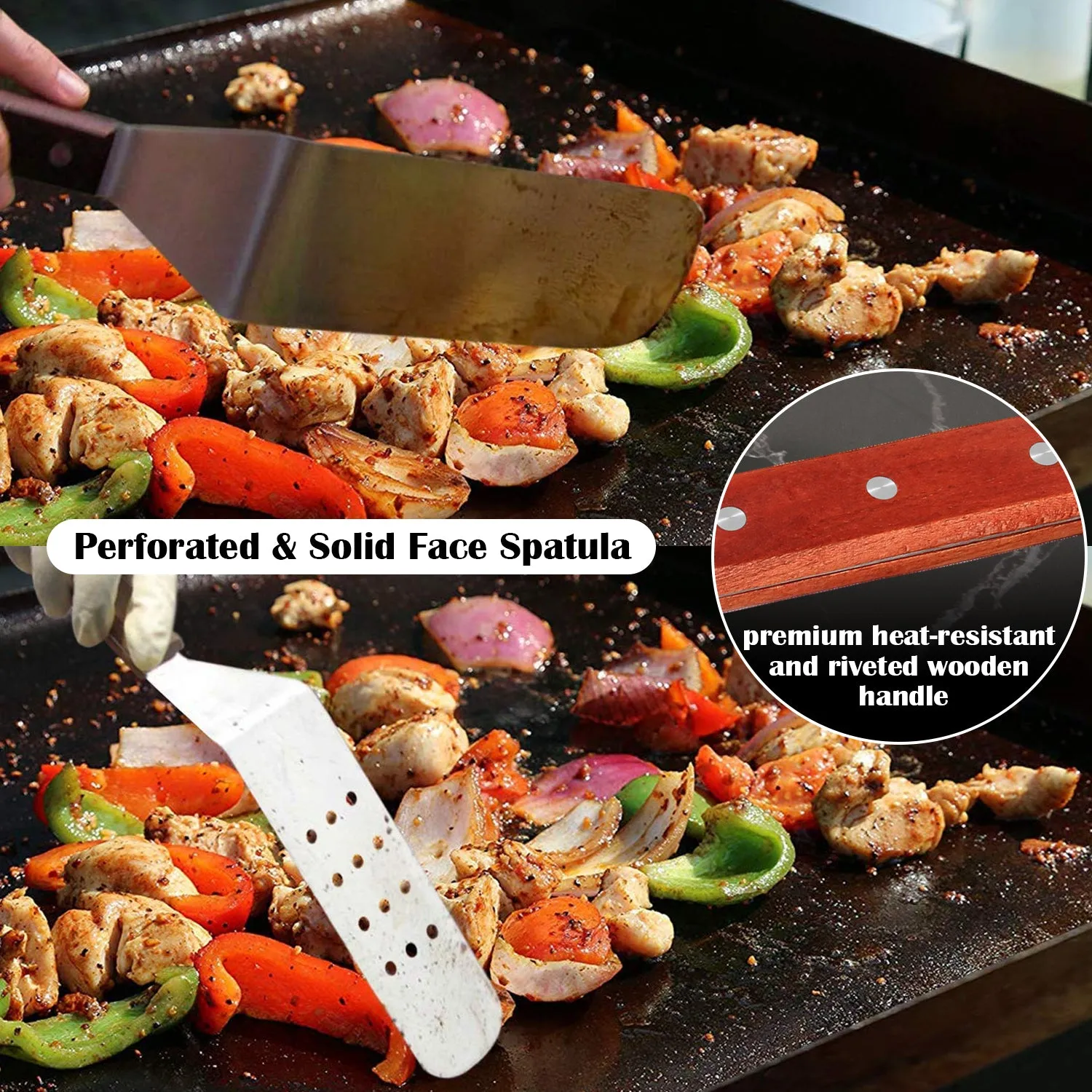 IMAGE BBQ Grill Tool Set, 14 PIECES Large Heavy Duty Stainless Steel Grilling Accessories, Durable In Use Grilling Kit for Cooking, Backyard Barbecue,Outdoor Camping