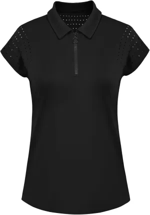 JACK SMITH Womens Golf Shirts Short Sleeve Dry Fit Tennis Polo Shirt UPF50 Lightweight Workout Tops for Women