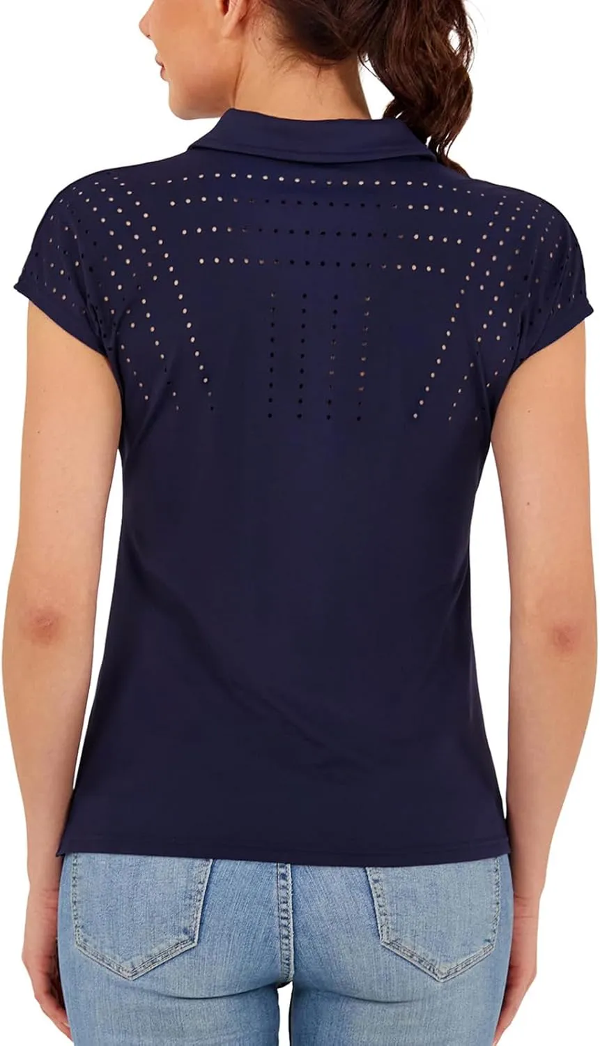 JACK SMITH Womens Golf Shirts Short Sleeve Dry Fit Tennis Polo Shirt UPF50 Lightweight Workout Tops for Women