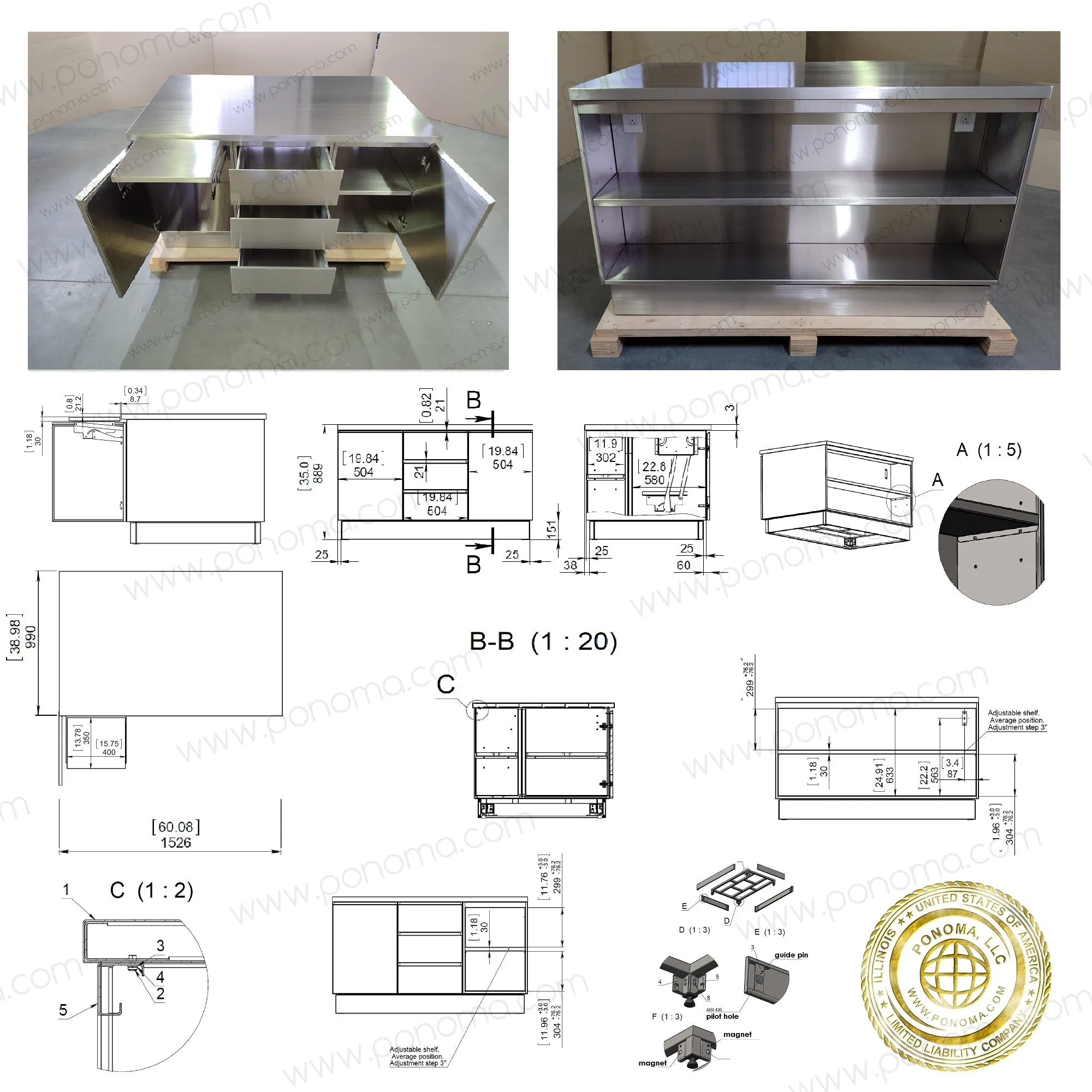 Kitchen island Ponoma®