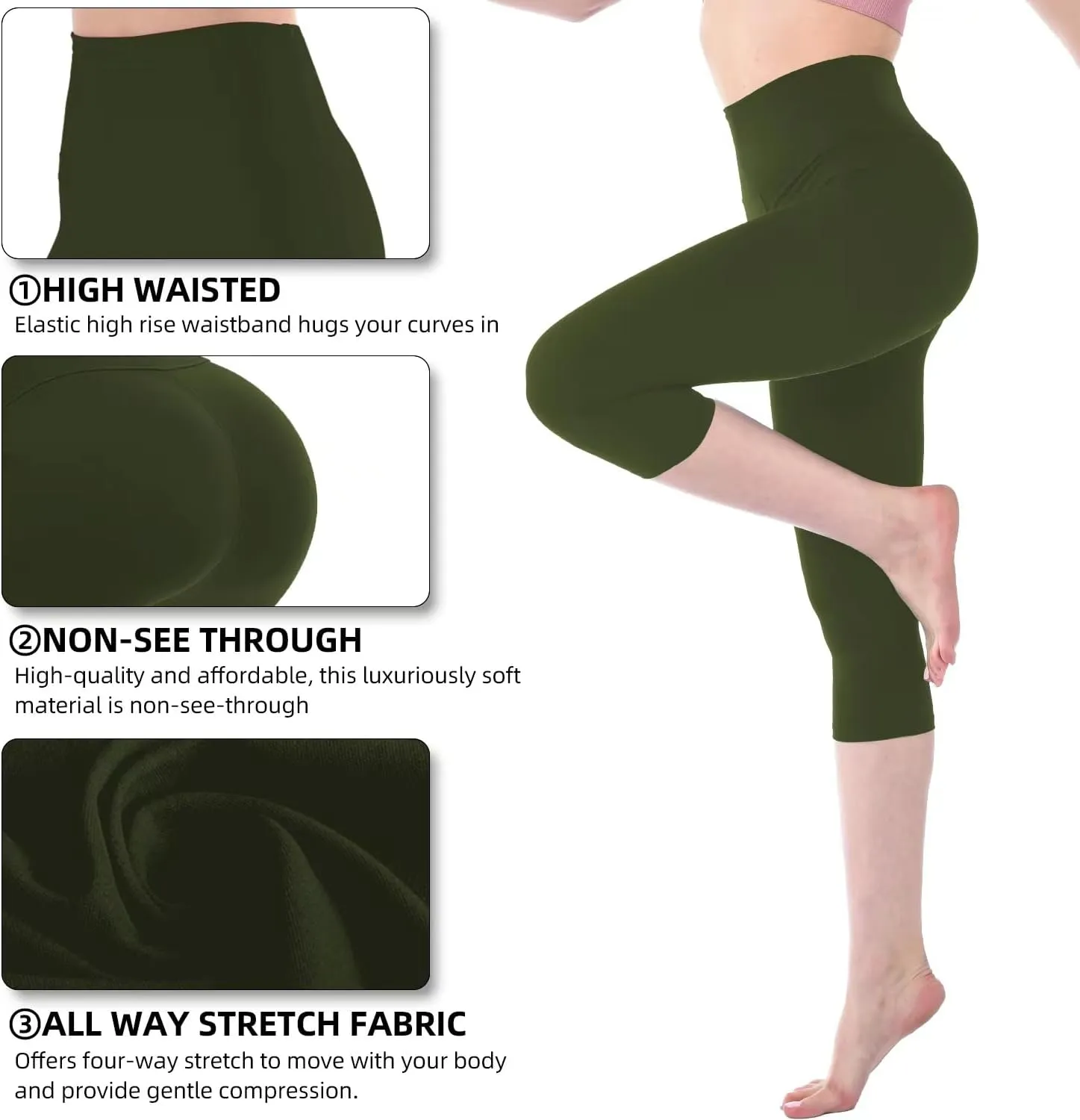 Leggings for Women - High Waisted Workout Leggings for Women Running Exercise