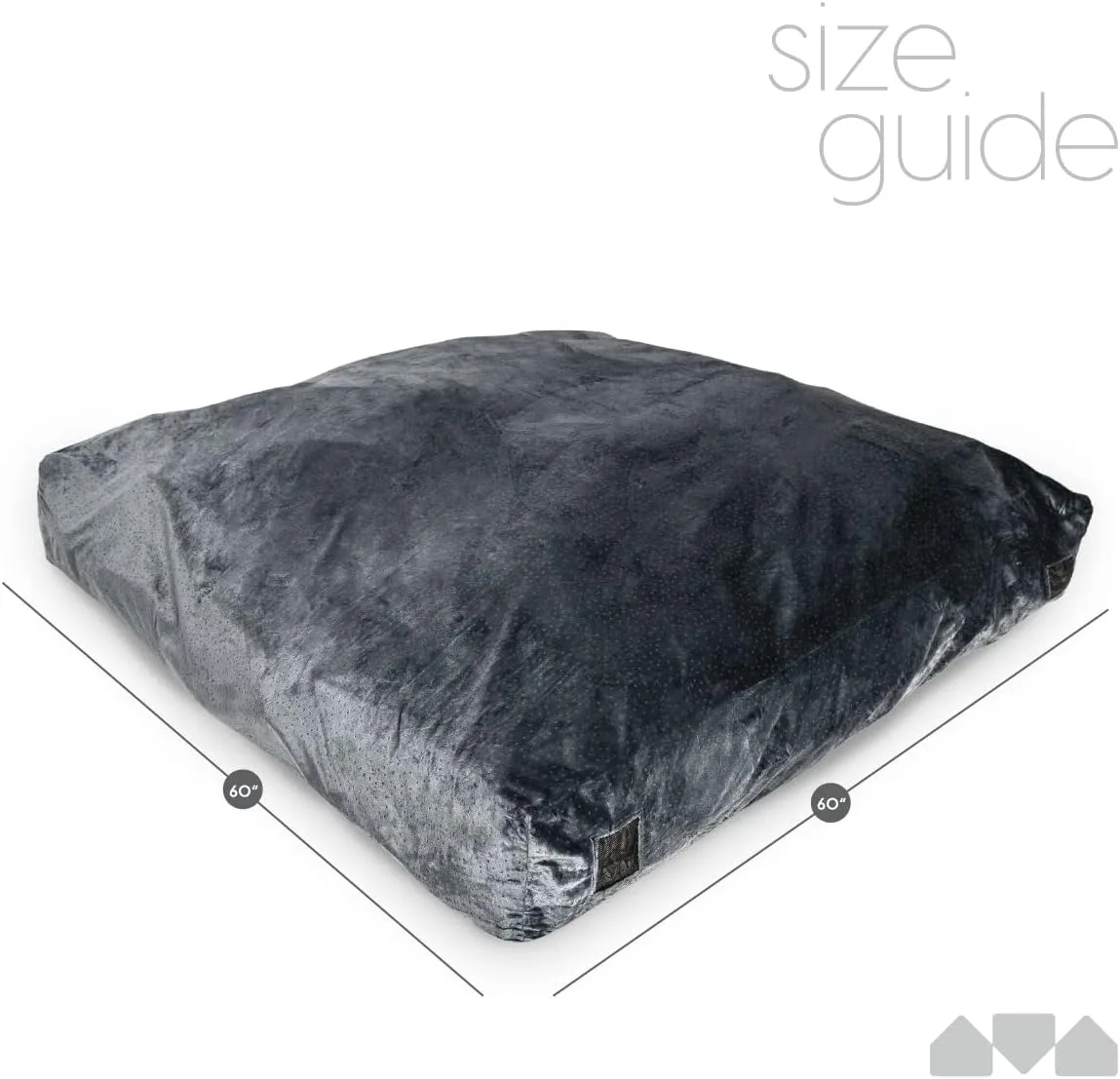 Milliard Crash Pad Sensory Pad with Foam Blocks for Kids and Adults with Washable Cover (5 feet x 5 feet) Grey