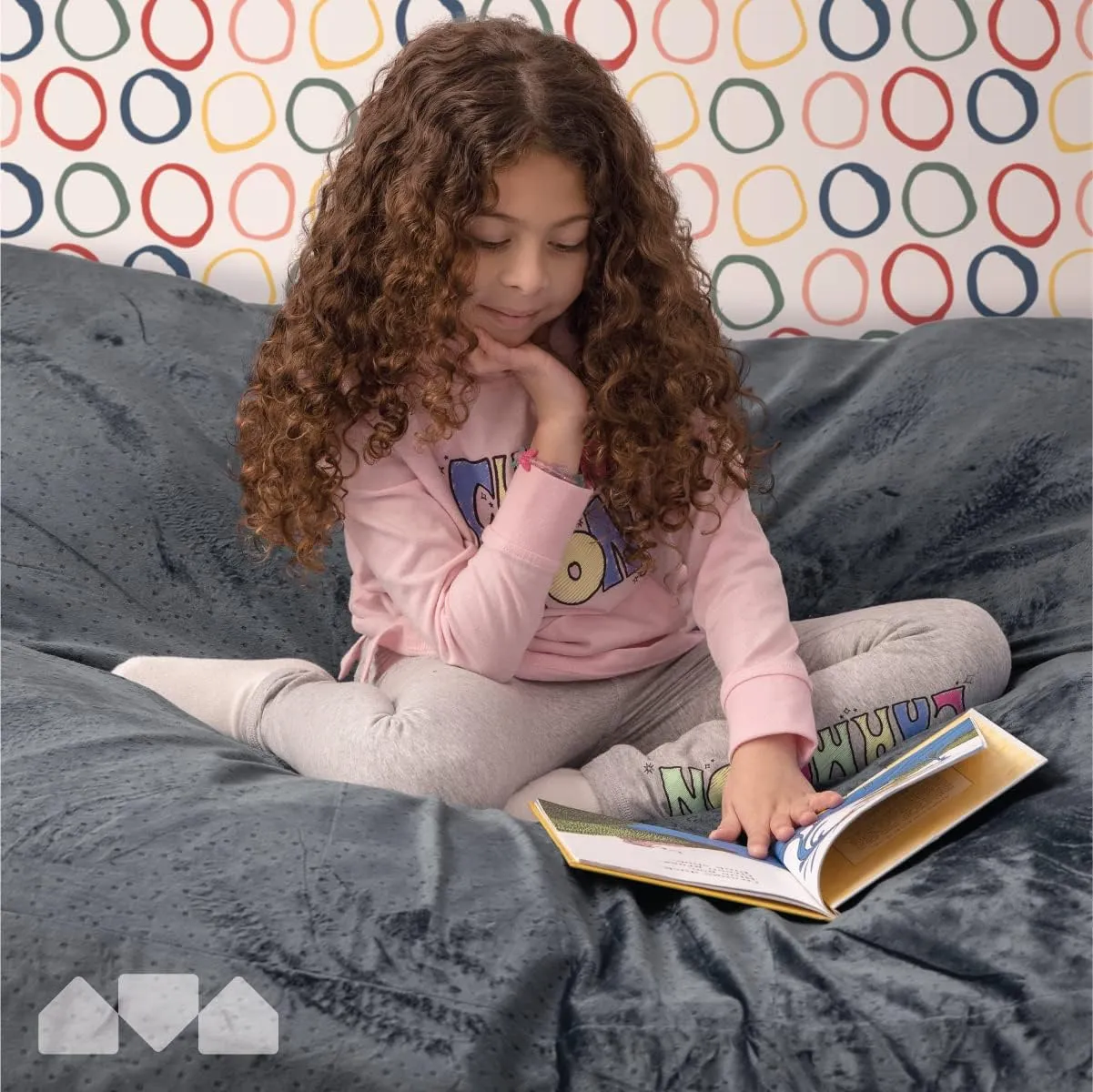 Milliard Crash Pad Sensory Pad with Foam Blocks for Kids and Adults with Washable Cover (5 feet x 5 feet) Grey