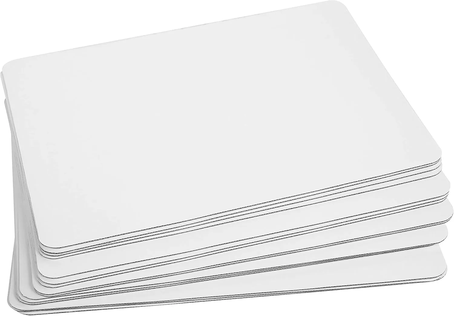 ONE MORE White Quarter Cake Sheet 13.75 x 9.75 Cake Board Sturdy Rectangle Greaseproof Pad Full 15 Pk Boards (15, White)