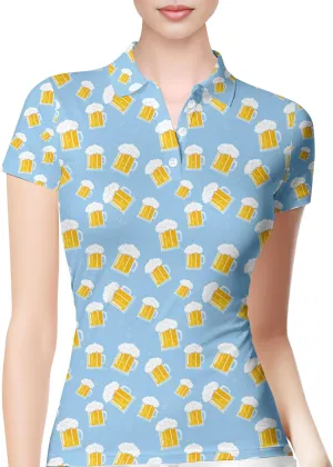 PAGYMO Funny Golf Shirts for Women Print Crazy Pattern Cute Novelty Short Sleeve Moisture Wicking Tennis Polo Shirt