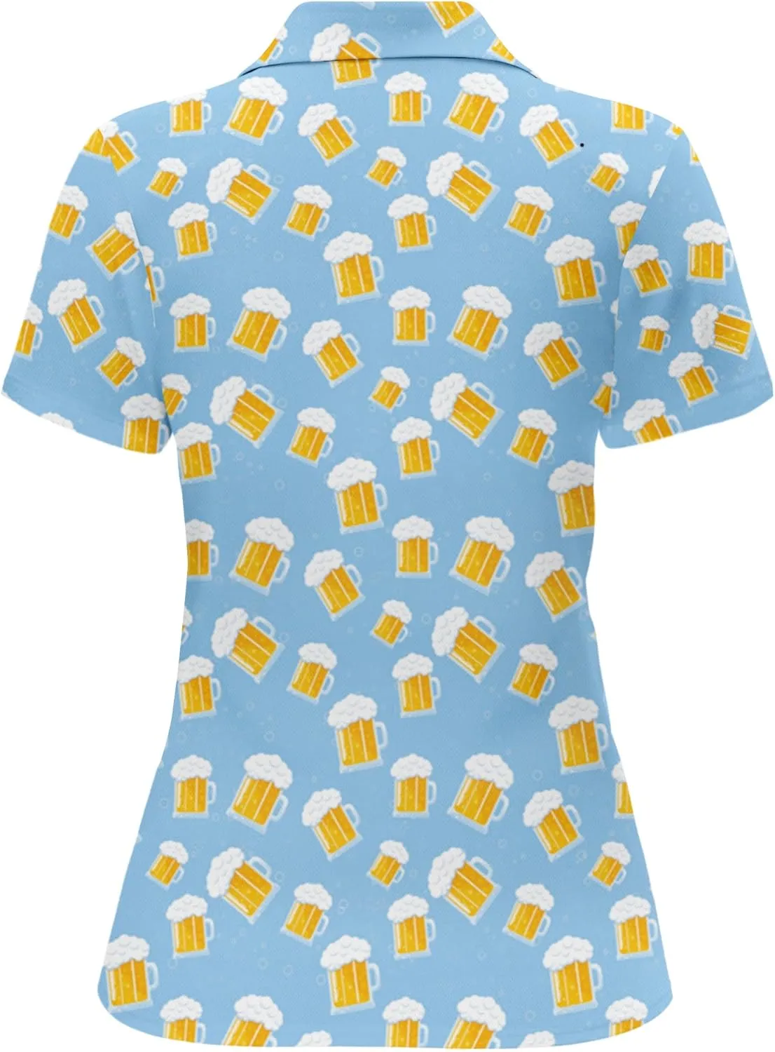 PAGYMO Funny Golf Shirts for Women Print Crazy Pattern Cute Novelty Short Sleeve Moisture Wicking Tennis Polo Shirt