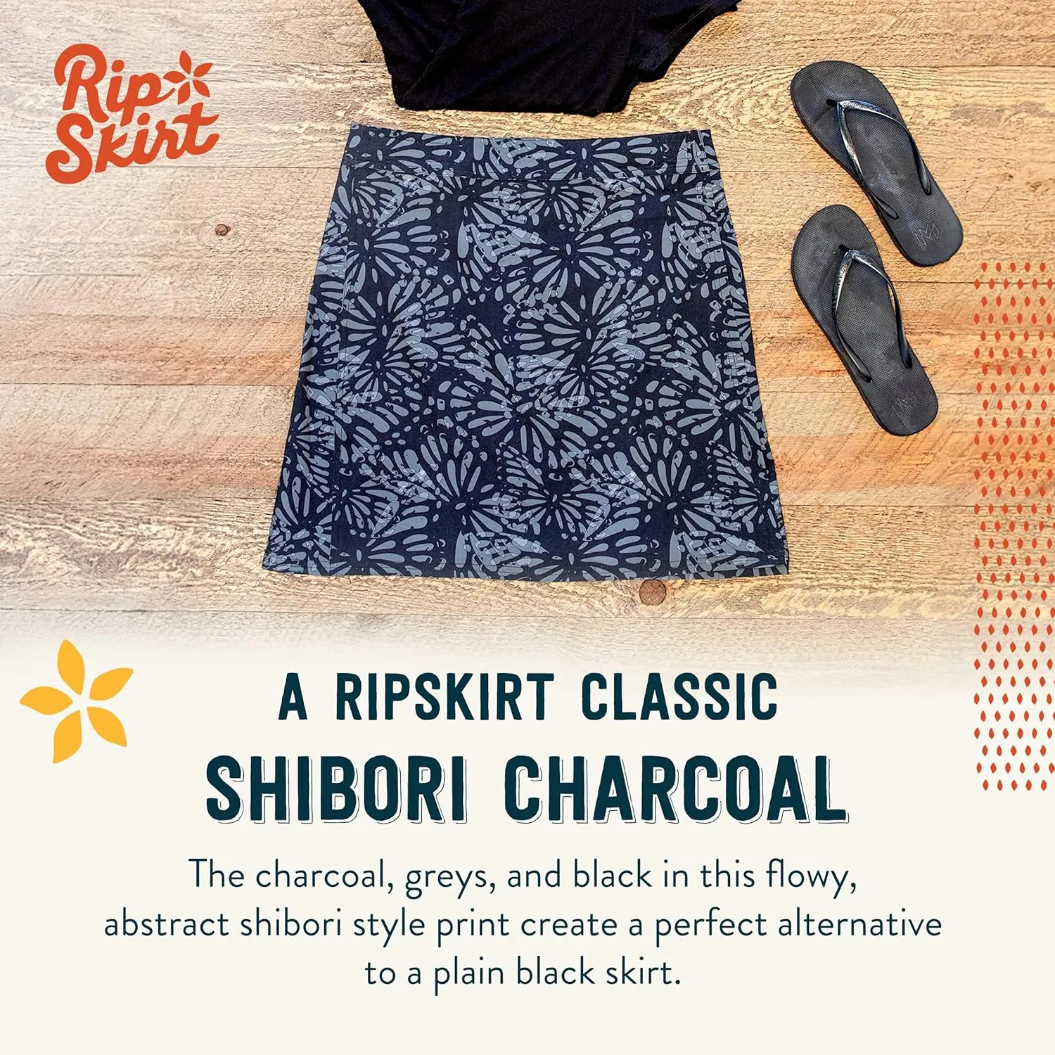 RipSkirt Hawaii Length 2 - Wrap Skirt for Women - Quick Dry Swim Cover-Up for Beach, Travel with Pocket
