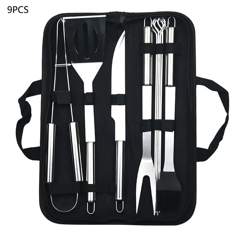 Stainless-Steel BBQ Cooking Utensils