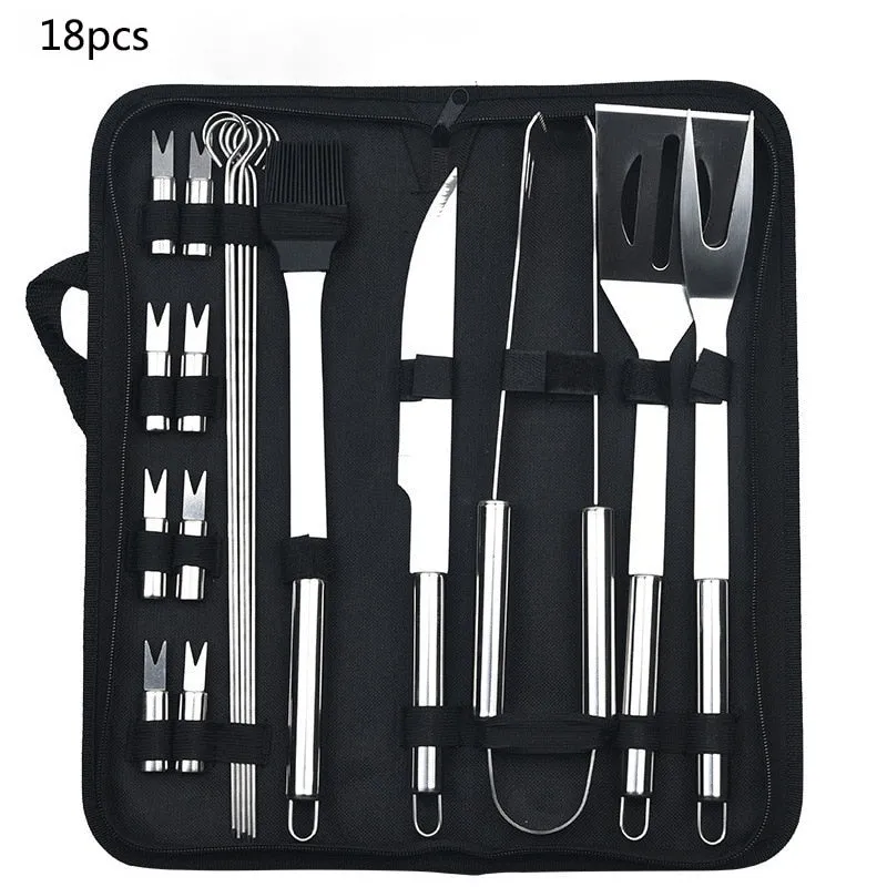 Stainless-Steel BBQ Cooking Utensils