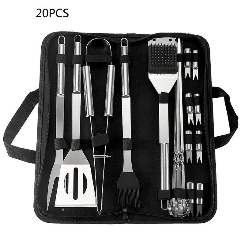 Stainless-Steel BBQ Cooking Utensils