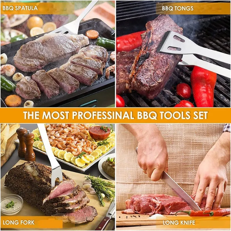 Stainless-Steel BBQ Cooking Utensils