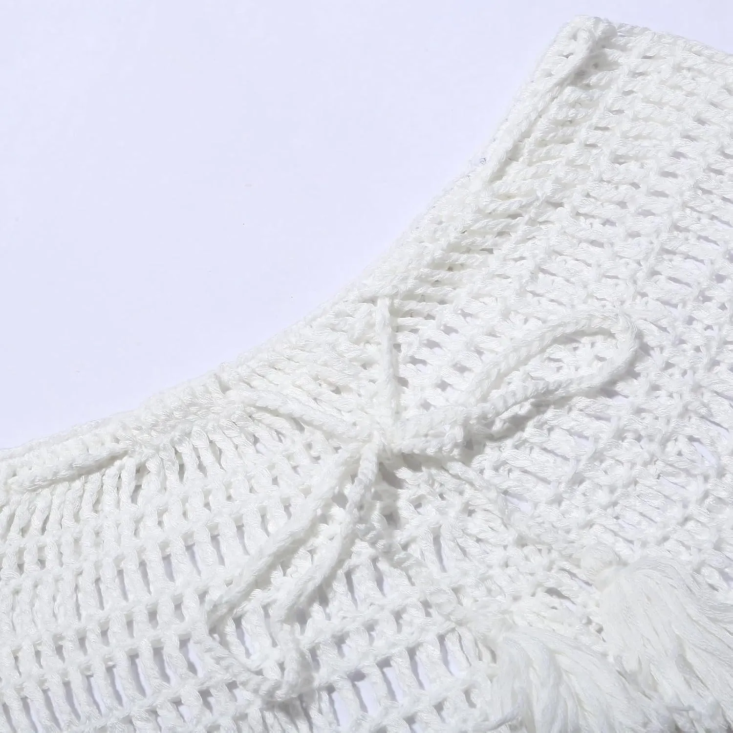 Women's Crochet Cover Up Shorts Hollow Out Knit Bathing Suit Crochet Beach Shorts Coverup Bottom