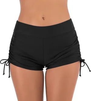 Women's Swim Shorts Swimsuit Boy Shorts Tie Side Bathing Suit Bottom Bikini Board Shorts